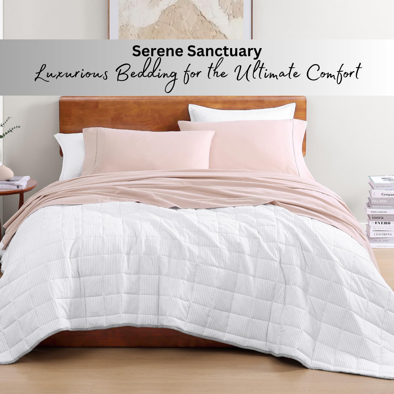 Organic Cotton Twin Sheet Set - 100% Premium Percale Bedding, 3-Piece Twin Size with 15
