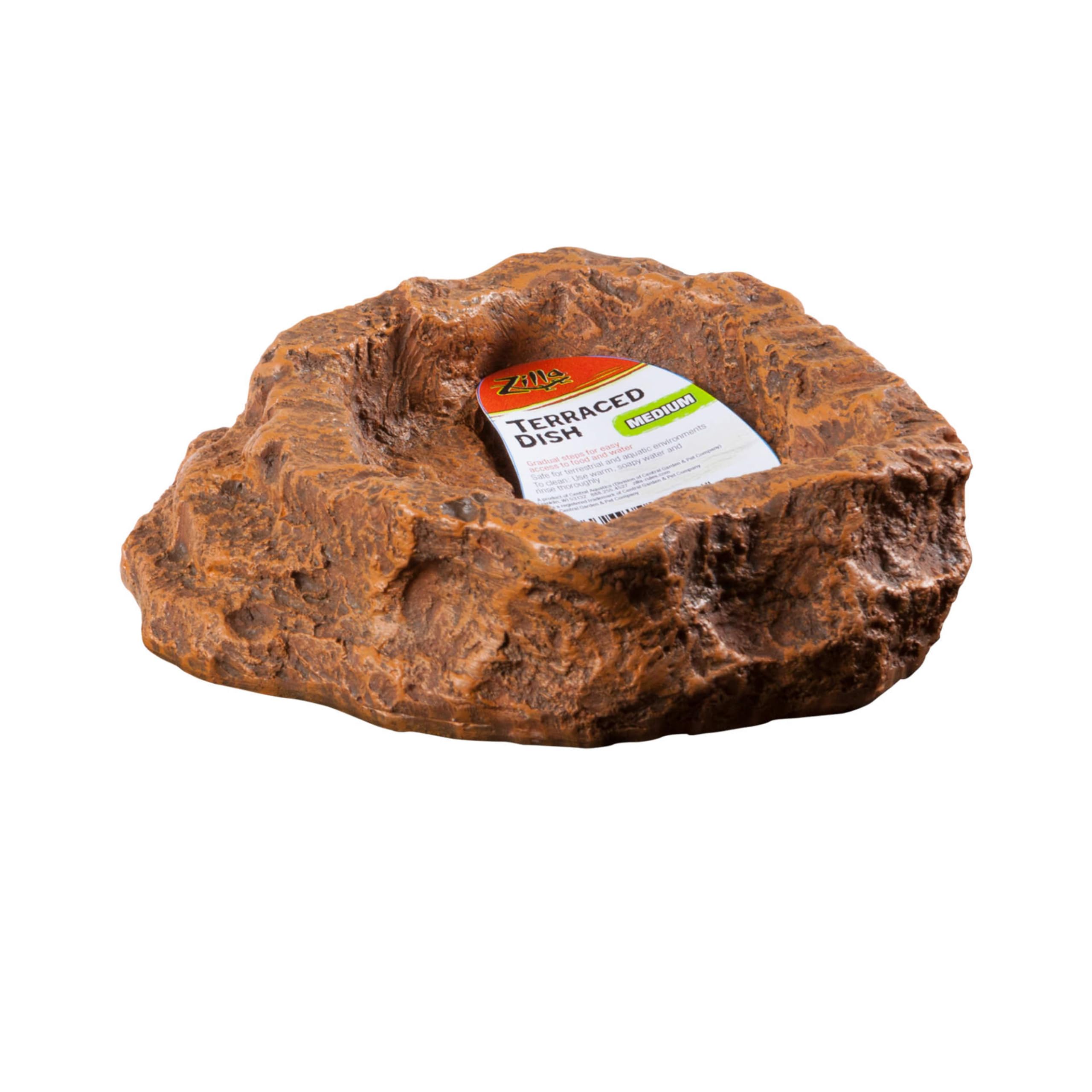 Zilla Pet Terrarium Food and Water Dish - Medium Size Reptile Feeding Bowl for Lizards, Snakes, and Amphibians - Perfect for Terrariums, Vivariums, and Reptile Habitats