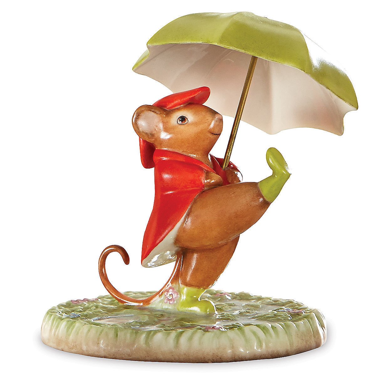 Lenox Looks Like Rain Mouse Figurine - Handcrafted Collectible Porcelain Statue for Home Decor, Gift & Display | Perfect for Shelves, Desks & Cottagecore Aesthetics