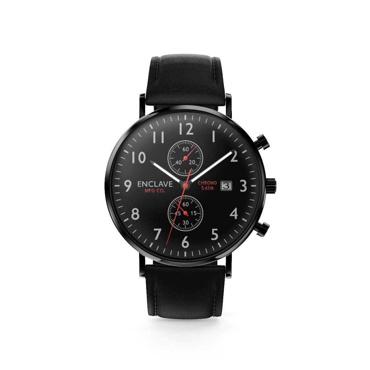 Enclave Pilot 41 Stainless Steel Men's Quartz Chronograph Watch with Analog Date Display - Perfect for Business, Casual Wear & Outdoor Adventures