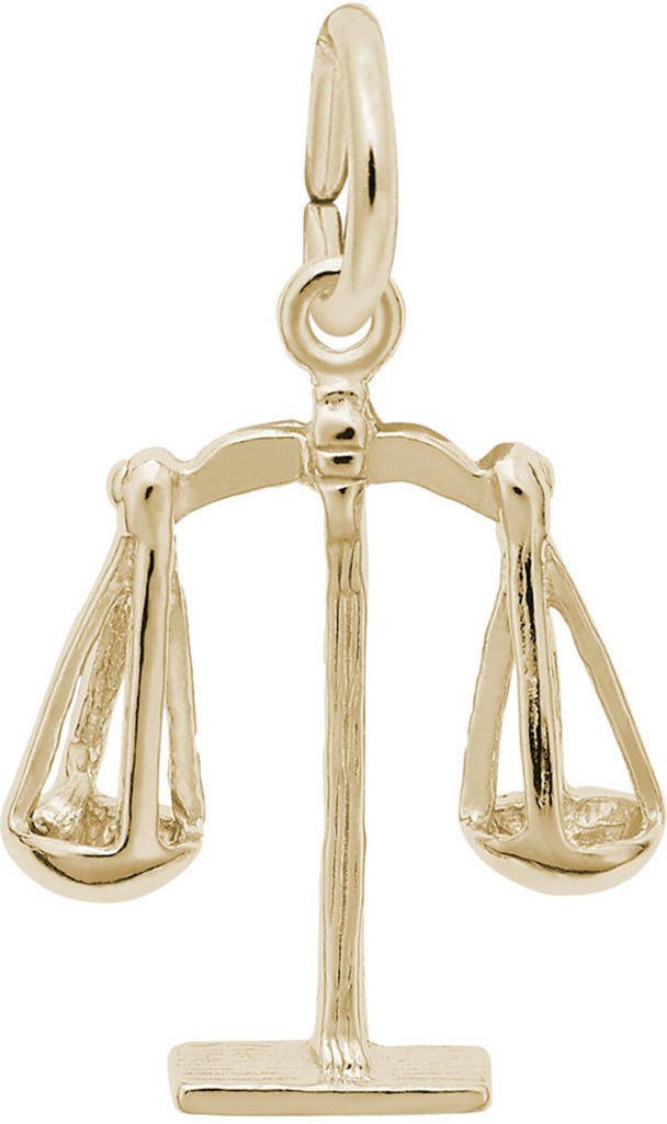 Rembrandt Scales of Justice Charm Pendant - Sterling Silver Jewelry for Law Graduates & Legal Professionals - Perfect for Gifts, Courtroom Wear & Special Occasions