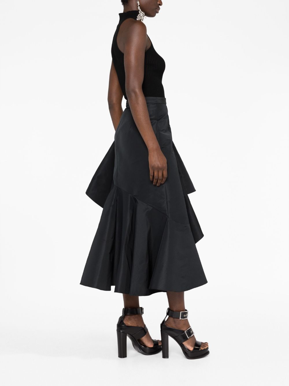 Alexander McQueen Black Skirts for Women | Elegant High-Waisted Designer Skirt | Perfect for Parties, Work & Evening Events