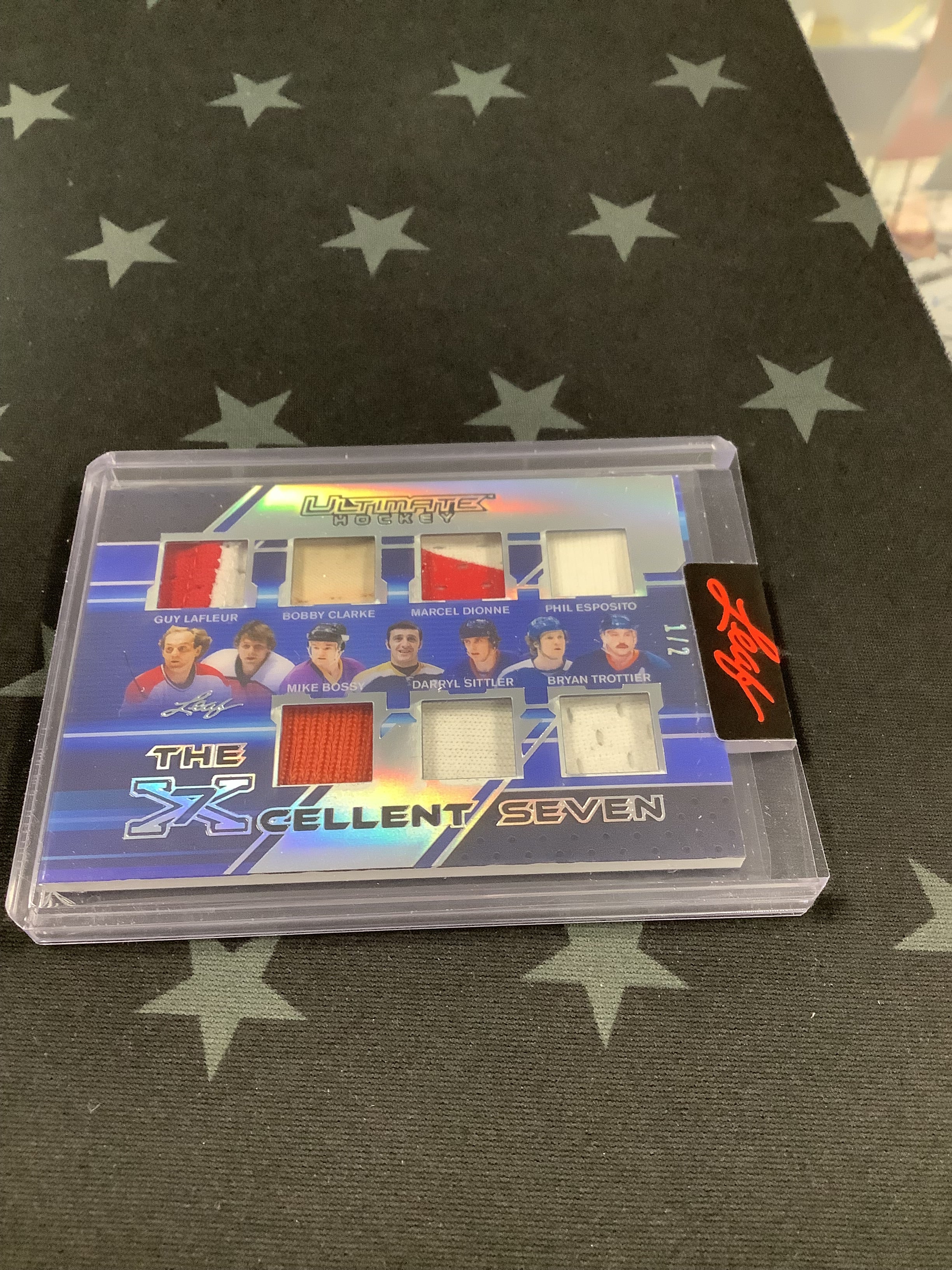2023 LEAF ULTIMATE HOCKEY XCELLENT 7 Trading Card Set - Esposito/Dionne/Clarke/Lafleur #X7 3/2 - Rare Collectible Hockey Cards for Sports Memorabilia & Trading Card Enthusiasts