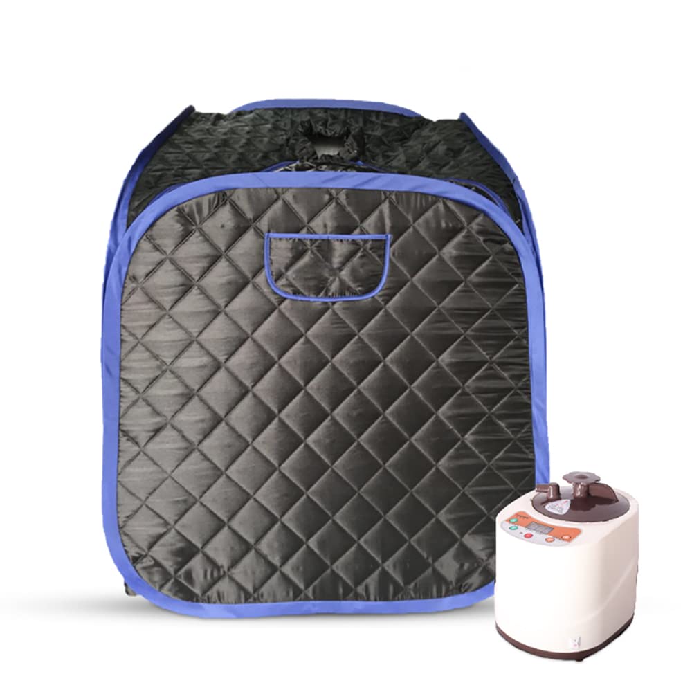 Smartmak Portable Steam Sauna for Home Use - 2L Personal Full Body Sauna Tent with Remote Control for Relaxation & Detox - Perfect for Spa, Yoga & Post-Workout Recovery (Black)