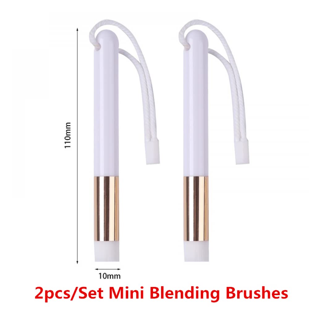 2PCS Mini Detailed Ink Blending Brushes for Card Making - Small Blender Art Tools for Intricate Stencils, Scrapbooking & Background Card Crafting | Perfect for DIY Greeting Cards, Art Journals & Mixed Media Projects