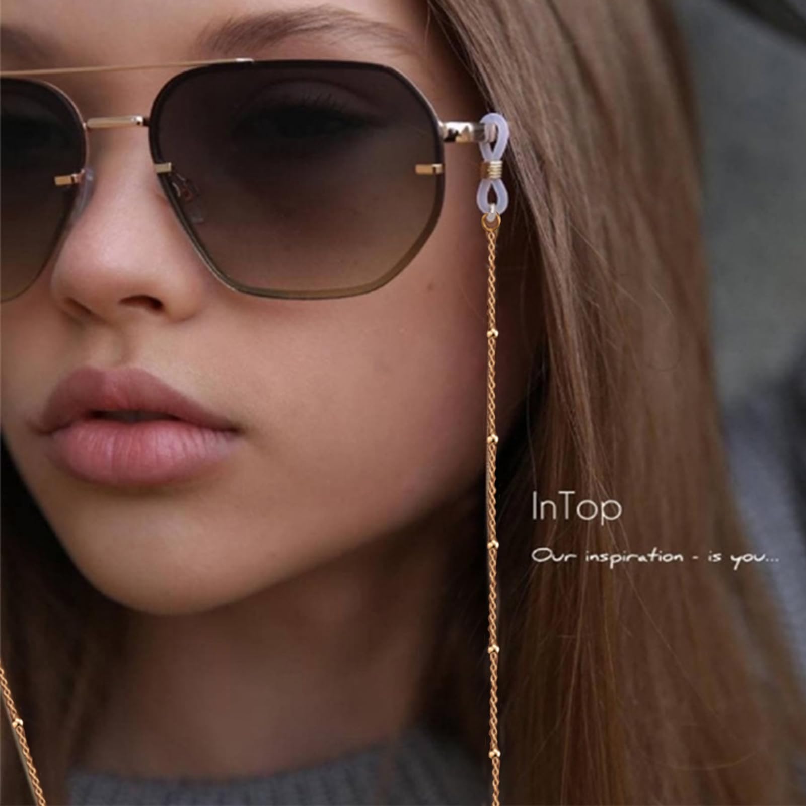 5Pcs Beaded Glasses Chain for Men & Women - Stylish Eyewear Lanyard for Reading & Sunglasses