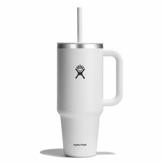 40 oz Insulated Stainless Steel Travel Tumbler with Lid & Straw - Leakproof Hot & Cold Water Bottle for Coffee, Gym, Hiking, Camping and Outdoor Activities