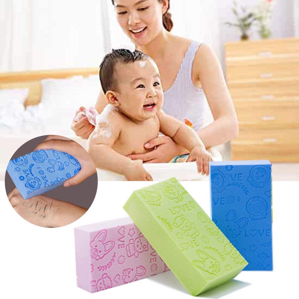 BESTOTTAM Exfoliating Bath Sponge for Women & Men - Skin Exfoliator, Face Scrubber & Dead Skin Remover - Pack of 2 - Perfect for Shower, Spa & Daily Skincare Routine