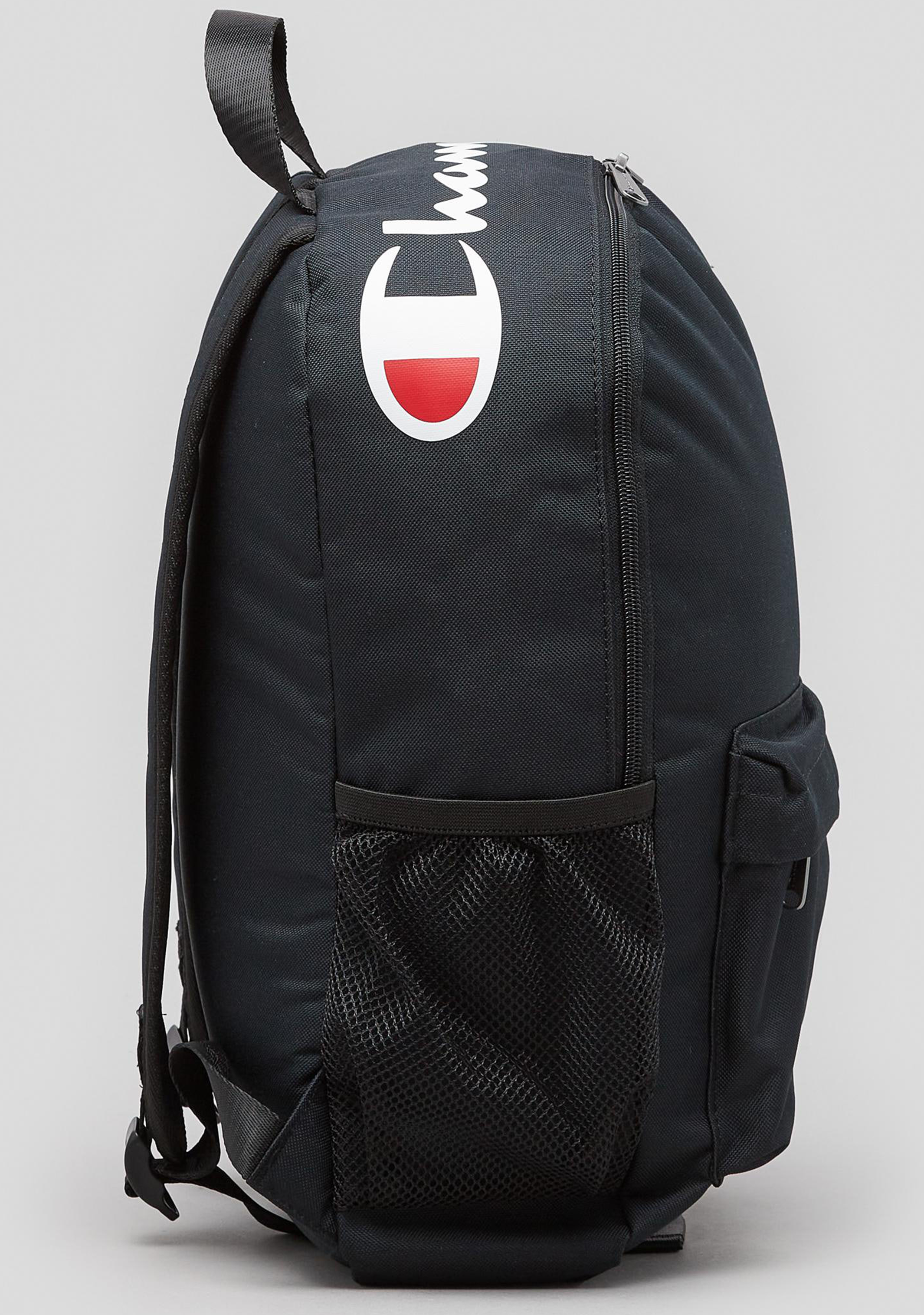 Champion Medium Graphic Backpack for School & Travel - Durable Black College Backpack with Laptop Compartment for Students & Professionals