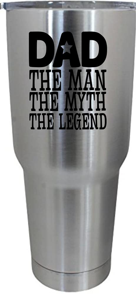 Personalized Dad The Man 30oz Stainless Steel Tumbler - Engraved Father's Day Gift for Dad, Husband, Grandpa - Ideal for Coffee, Tea & Cold Drinks at Work, Home or Travel