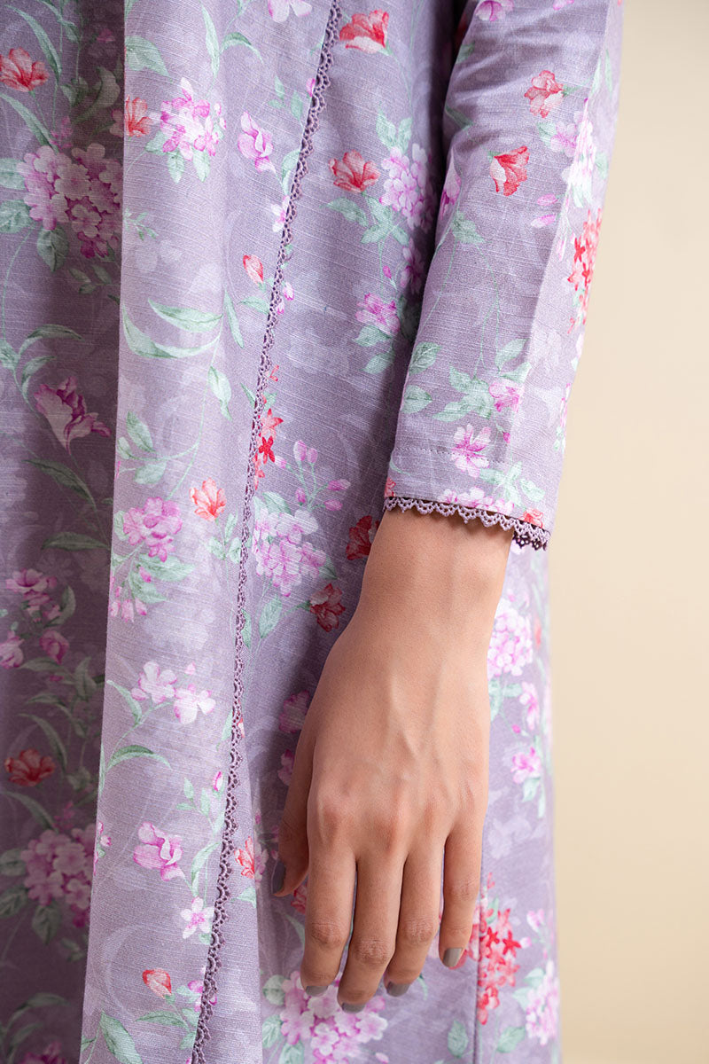 MAUVE HAZE 2-Piece Printed Khaddar Suit Set | Traditional Pakistani Cotton Outfit for Women | Perfect for Weddings, Parties & Special Occasions