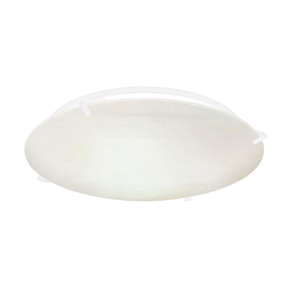 White Decorative Recessed Lighting Ceiling Trim with Alabaster Glass - Modern Flush Mount LED Downlight for Living Room, Bedroom & Kitchen