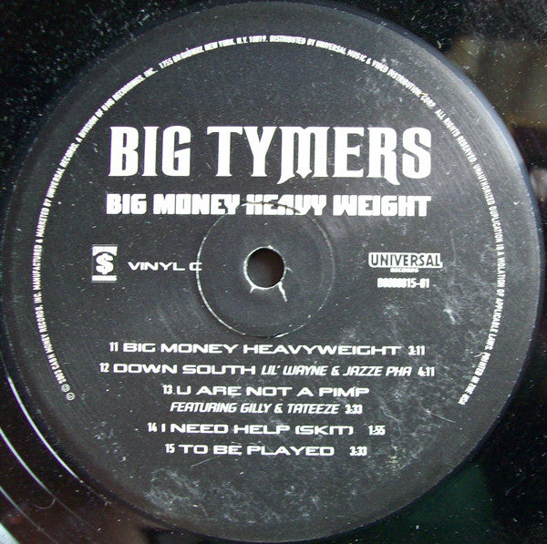 Big Tymers - Big Money Heavy Weight Vinyl 2xLP Album (Near Mint or Mint Condition) - Perfect for Hip-Hop Collectors & DJs