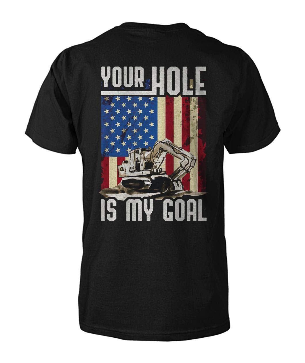 Funny Heavy Equipment Operator T-Shirt - USA Flag Design for Men | Work & Construction