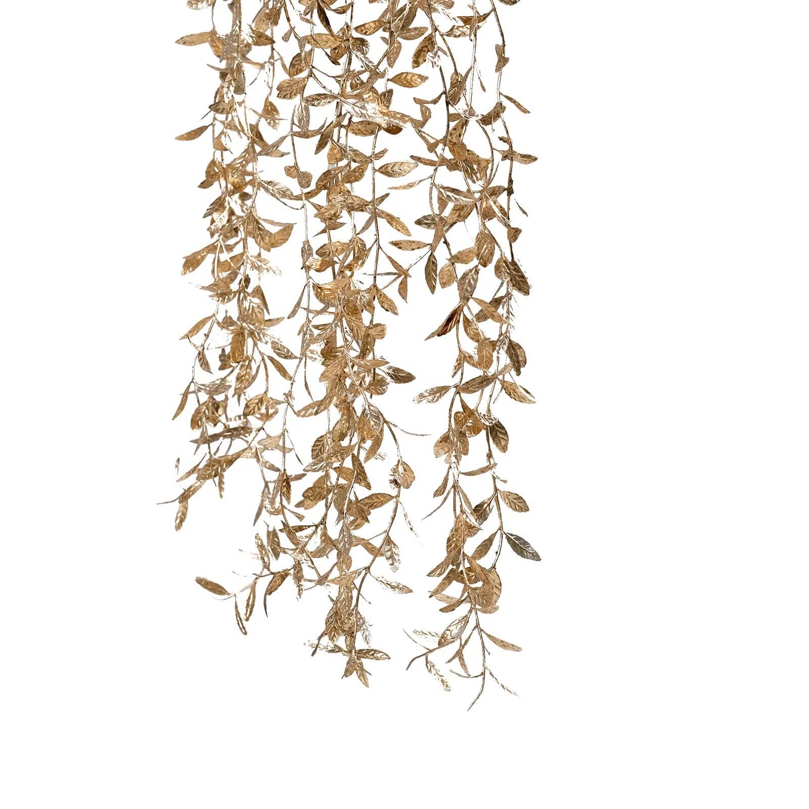 2 Pack Gold Metallic Artificial Ivy Leaf Garlands - 41