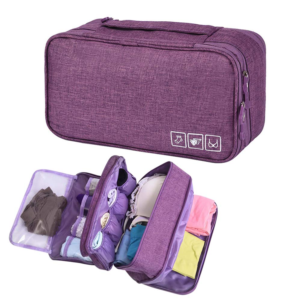 Multi-Function Travel Underwear Organizer - Portable Storage Bag for Bras, Socks & Lingerie | Packing Cube & Toiletry Bag for Vacation, Business Trips & Daily Organization