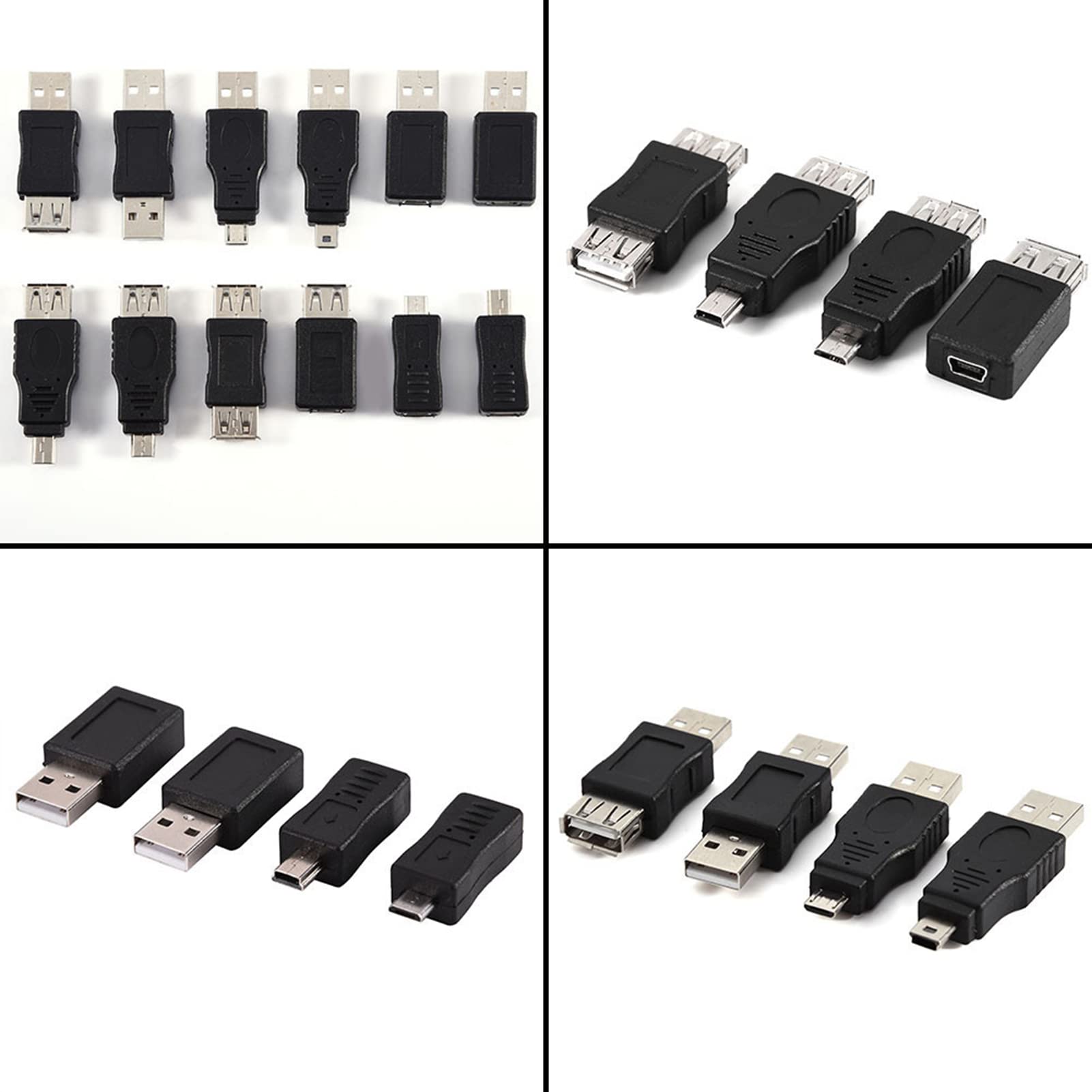 Bewinner USB OTG Adapter 12 Pack - Micro to Female Converter for Phone, Tablet & PC