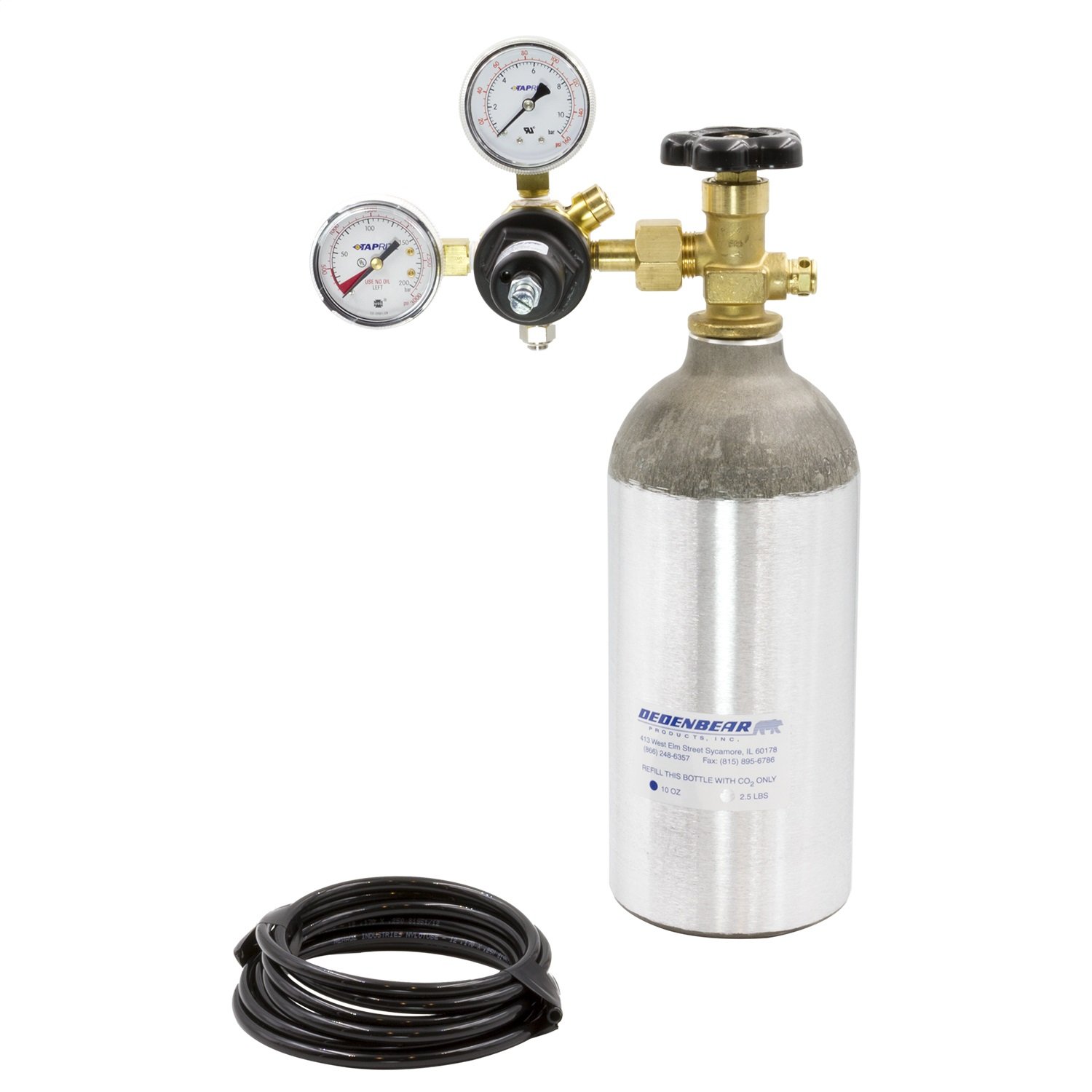 Autometer CO2 Complete Bottle Kit - 2.5lb CO2 Tank with Valve, Regulator & Tubing for Homebrewing, Aquariums & Hydroponics