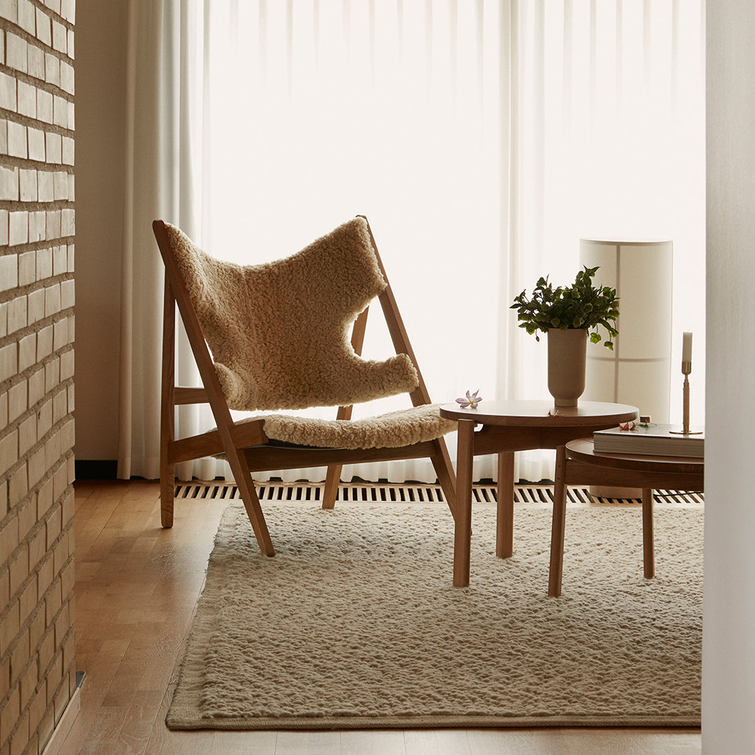 Nina Bruun Gravel Rug - Modern Handwoven Wool Area Rug for Living Room, Bedroom & Dining Room - Boho Chic Home Decor for Cozy & Stylish Interiors