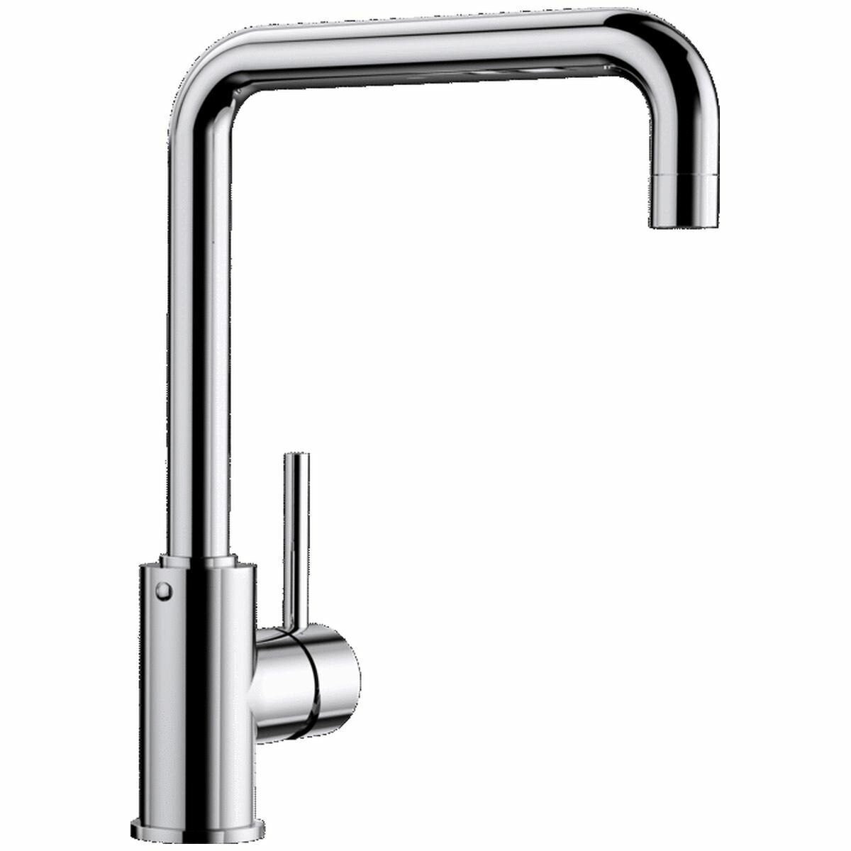 Blanco Square Neck Mixer Tap MILI - Modern Kitchen Faucet with Pull-Down Sprayer for Sink, Dishwashing & Food Prep (Brushed Nickel)