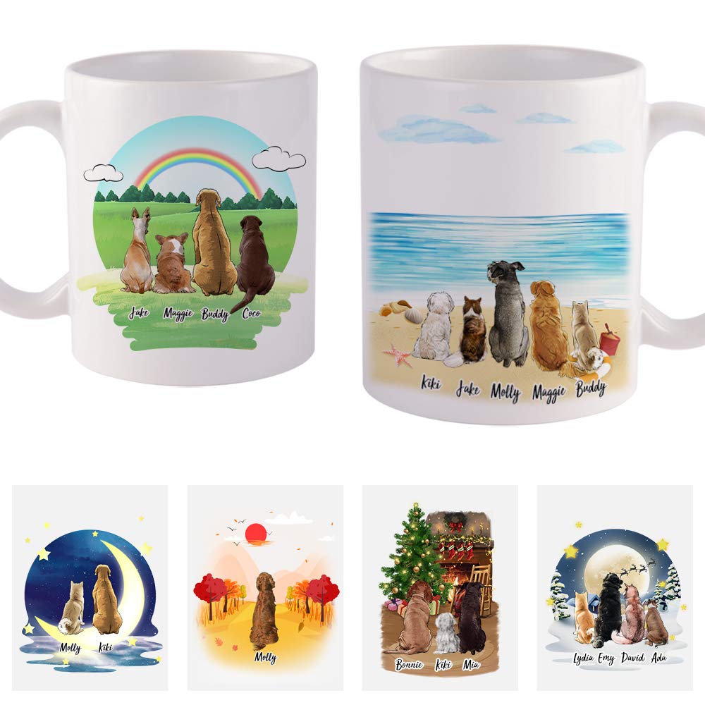 Personalized Photo Coffee Mug with Custom Dog Name - 11oz Ceramic Cup for Dog Lovers, Birthday Gift for Pet Parents - Perfect for Morning Coffee, Office Use & Gift Giving Occasions