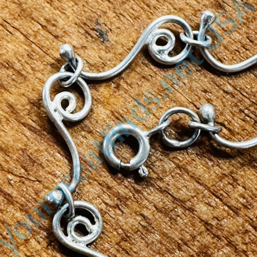 Elegant Sterling Silver Hand-Spiraled Chain Anklet – Dainty Ankle Bracelet for Women, Perfect for Beach Vacations & Summer Outfits