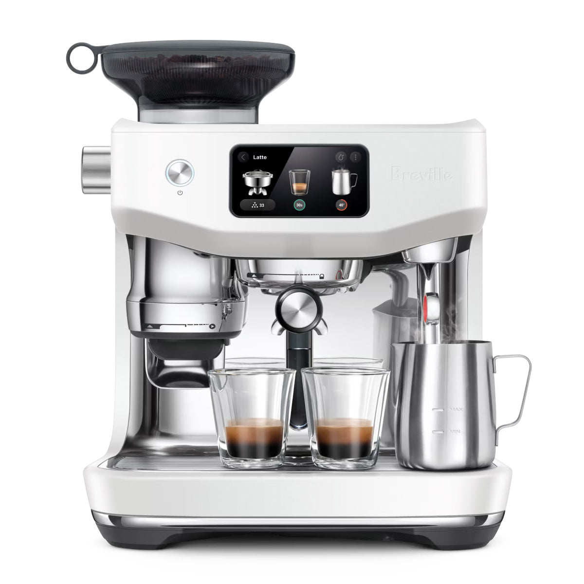 Breville Oracle Jet Espresso Machine with Built-in Grinder - Sea Salt (BES985SST) | Professional Barista-Grade Coffee Maker for Home & Office Use