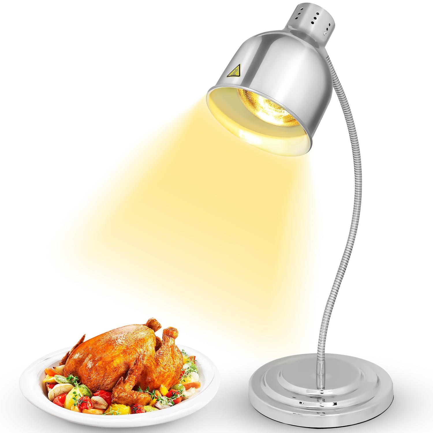 Commercial Food Warmer Lamp 250W - Restaurant Kitchen Buffet Heat Lamp for Food Heating & Preservation - Single Head Food Heat Lamps for Catering, Home Use, Buffets & Food Service - Perfect for Keeping Dishes Warm in Restaurants, Cafeterias & Events