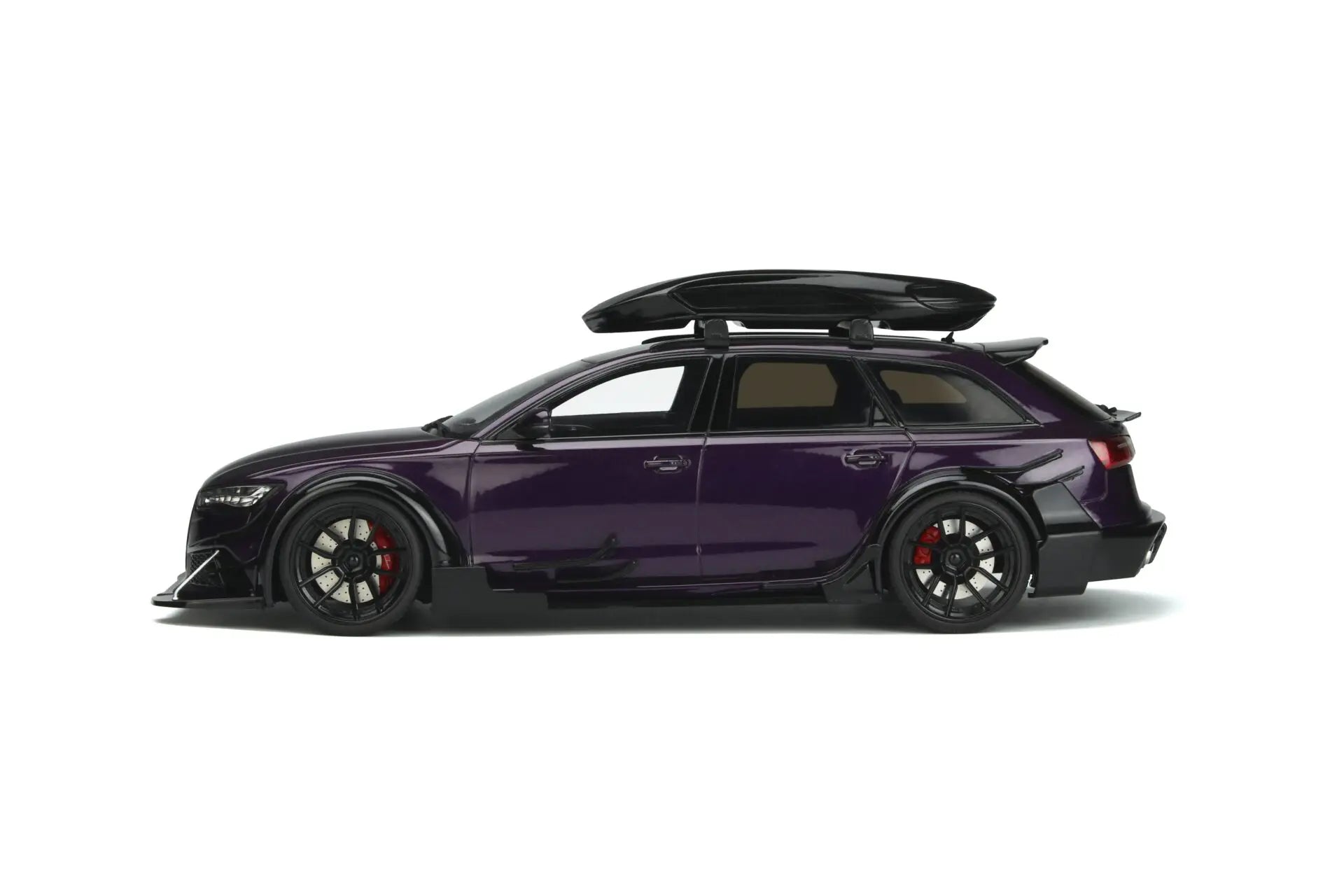 GT Spirit 1:18 Scale Audi RS6 Avant (C7) Diecast Model Car with Custom Body Kit & Roof Rack - Purple Collectible for Display & Racing Enthusiasts - Perfect for Home Office Decoration & Car Showcase