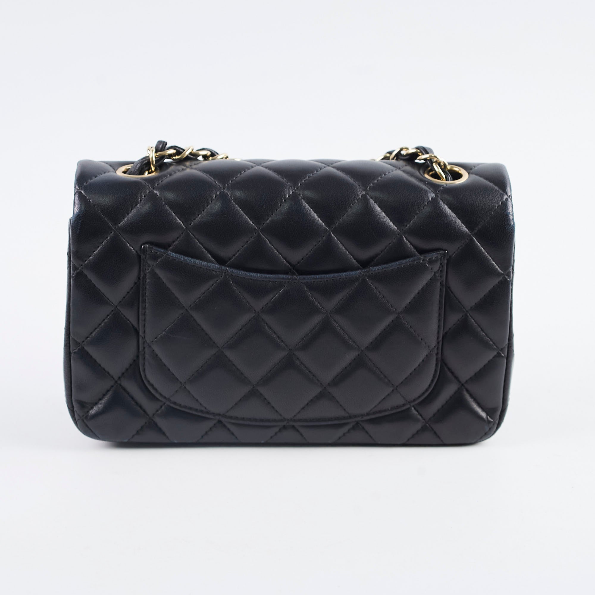 Chanel Mini Rectangle Lambskin Black Leather Flap Bag (23 Series) - Luxury Crossbody Purse for Women, Perfect for Evening Parties & Date Nights