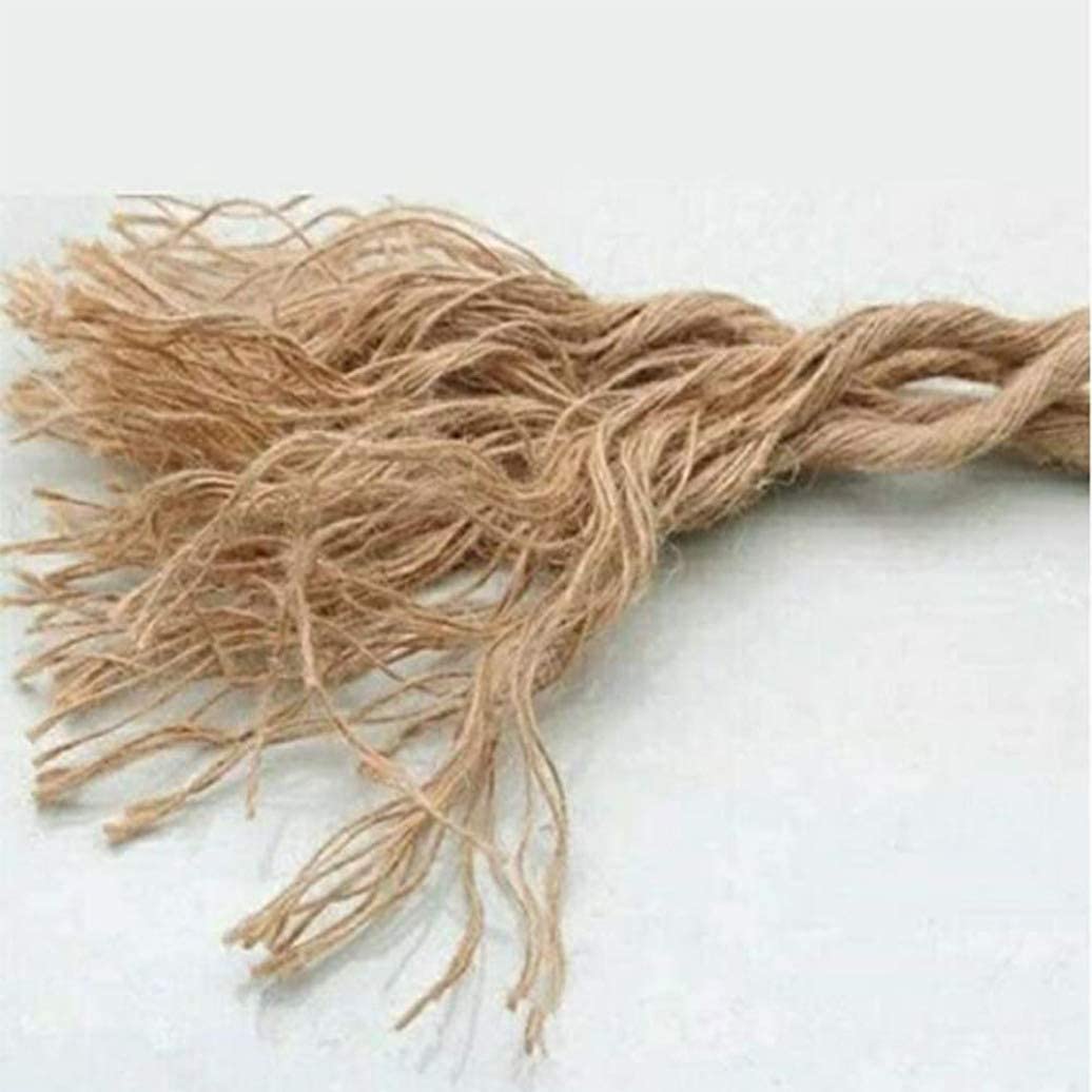 Natural Jute Rope & Twine - 8mm Thick, 100M Length, Strong Hemp Cord for Arts & Crafts, DIY Projects, Gift Wrapping, Home Decoration - Perfect for Macrame, Gardening & Outdoor Use (Brown)