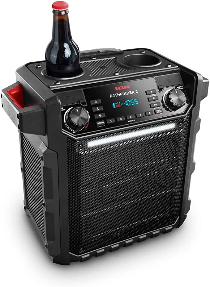 ION Pathfinder 2 Bluetooth Portable Speaker IPA105C - Wireless Outdoor Speaker for Beach, Pool Party & Camping