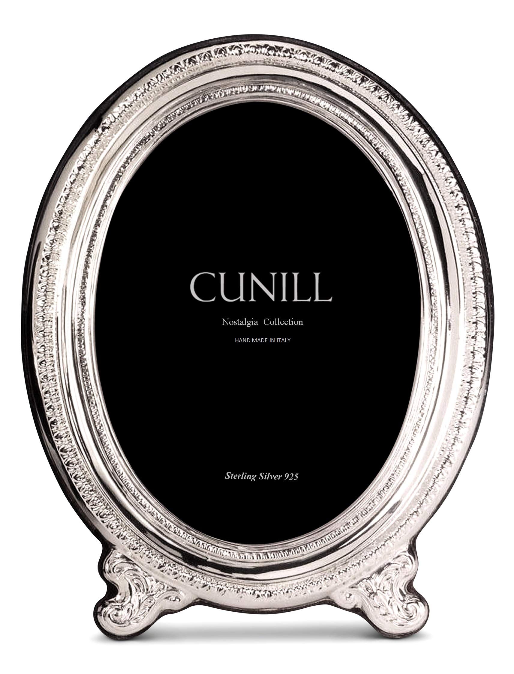 Vintage .925 Sterling Silver 5x7 Picture Frame - Cunill Nostalgia Ovale for Wedding, Anniversary & Home Decor Photos
