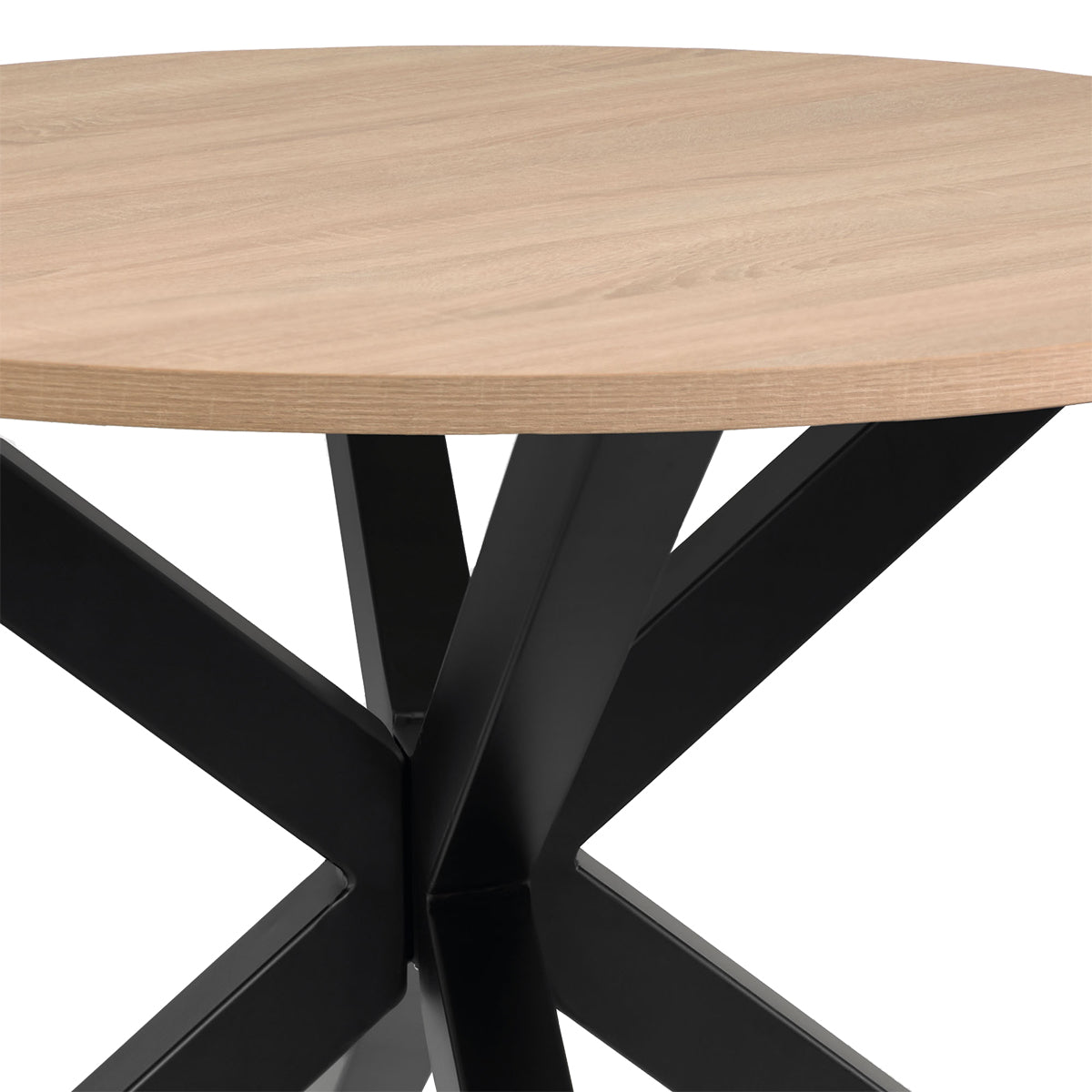 Round Dining Table - Modern Wooden Kitchen Table for 4-6 People | Perfect for Small Spaces, Breakfast Nook & Cozy Family Meals