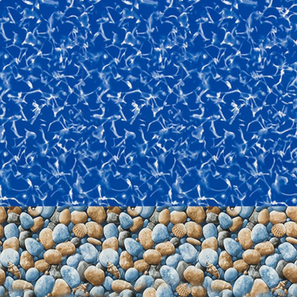 Smartline 15 ft x 25 ft Oval Swimming Pool Liner - Heavy Duty 25 Gauge Virgin Vinyl for Steel Sided Above Ground Pools | Overlap Style | 48-52 Inch Wall Height | Perfect for Backyard Summer Fun & Family Gatherings