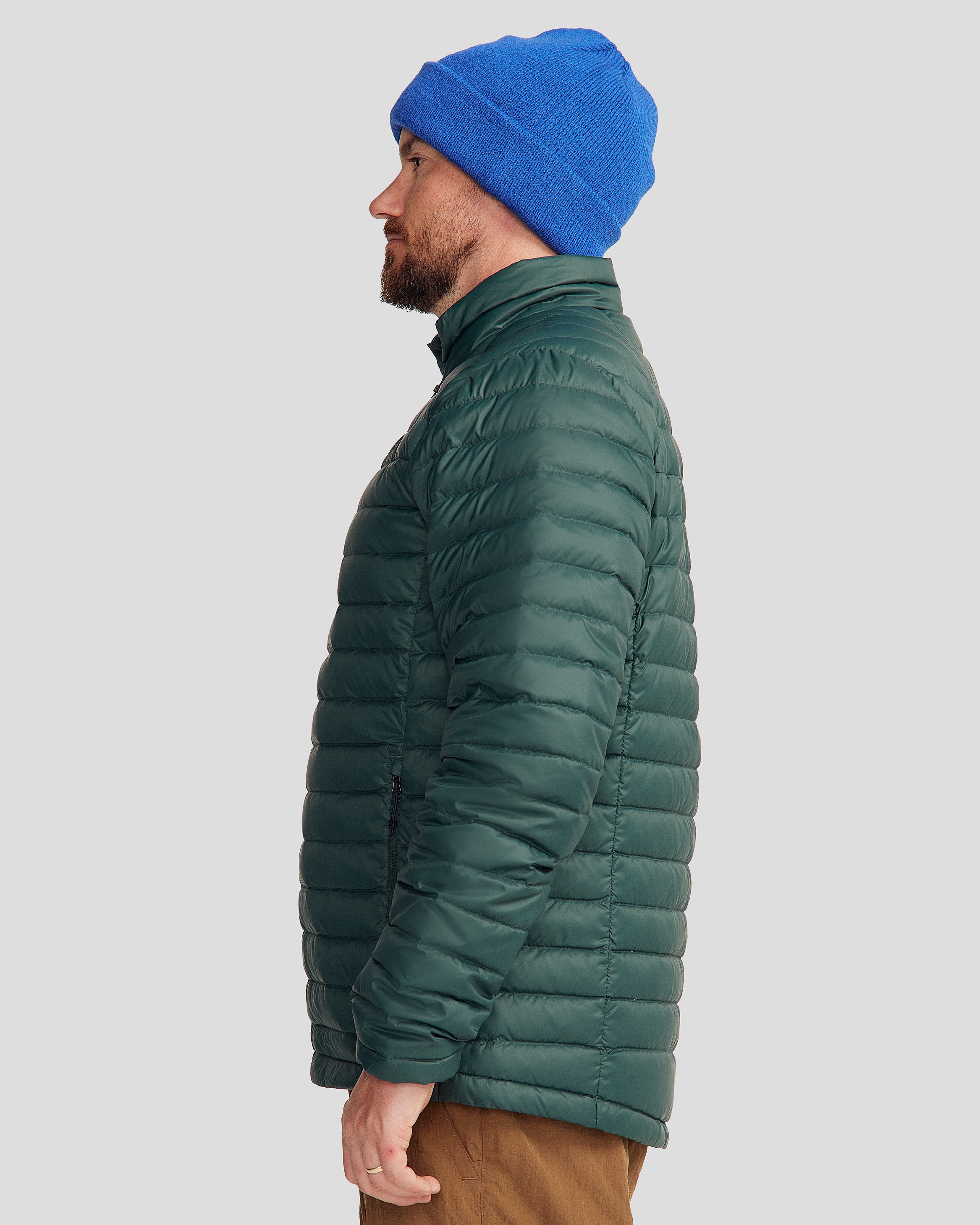 Men's Heli Down Jacket V4 - Lightweight Warm Winter Coat, Waterproof Deep Forest Green Puffer Jacket for Outdoor Activities & Hiking
