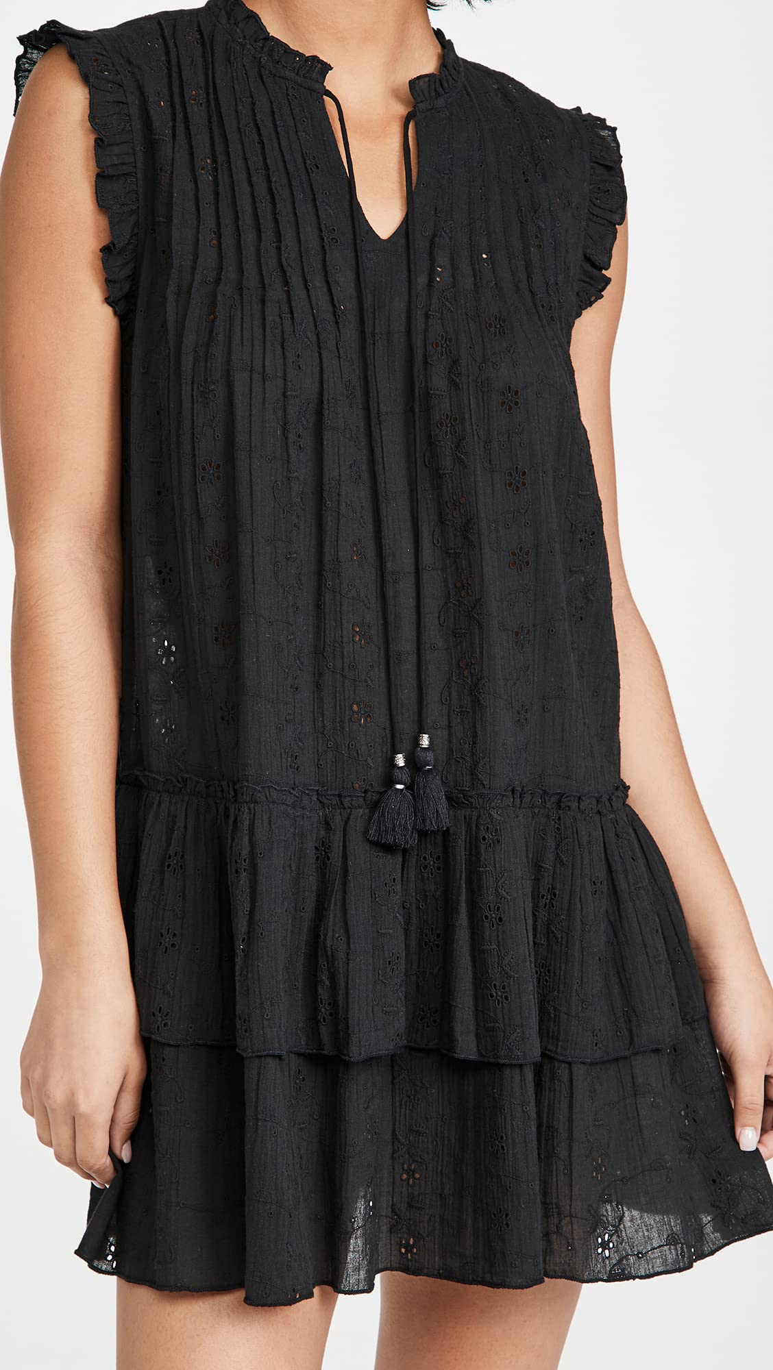 Women's Floral Eyelet Summer Dress - Lightweight & Breathable for Casual Outings, Beach Vacations & Date Nights