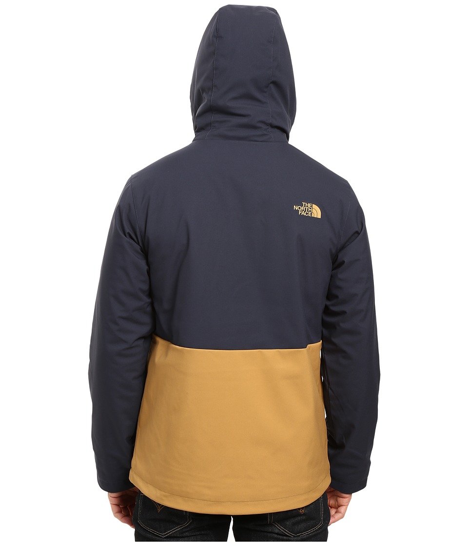 The North Face Apex Elevation Jacket for Men - Waterproof Windbreaker, Lightweight Hiking Jacket in Dijon Brown/Urban Navy (Size Small) - Perfect for Outdoor Adventures, Camping & Travel