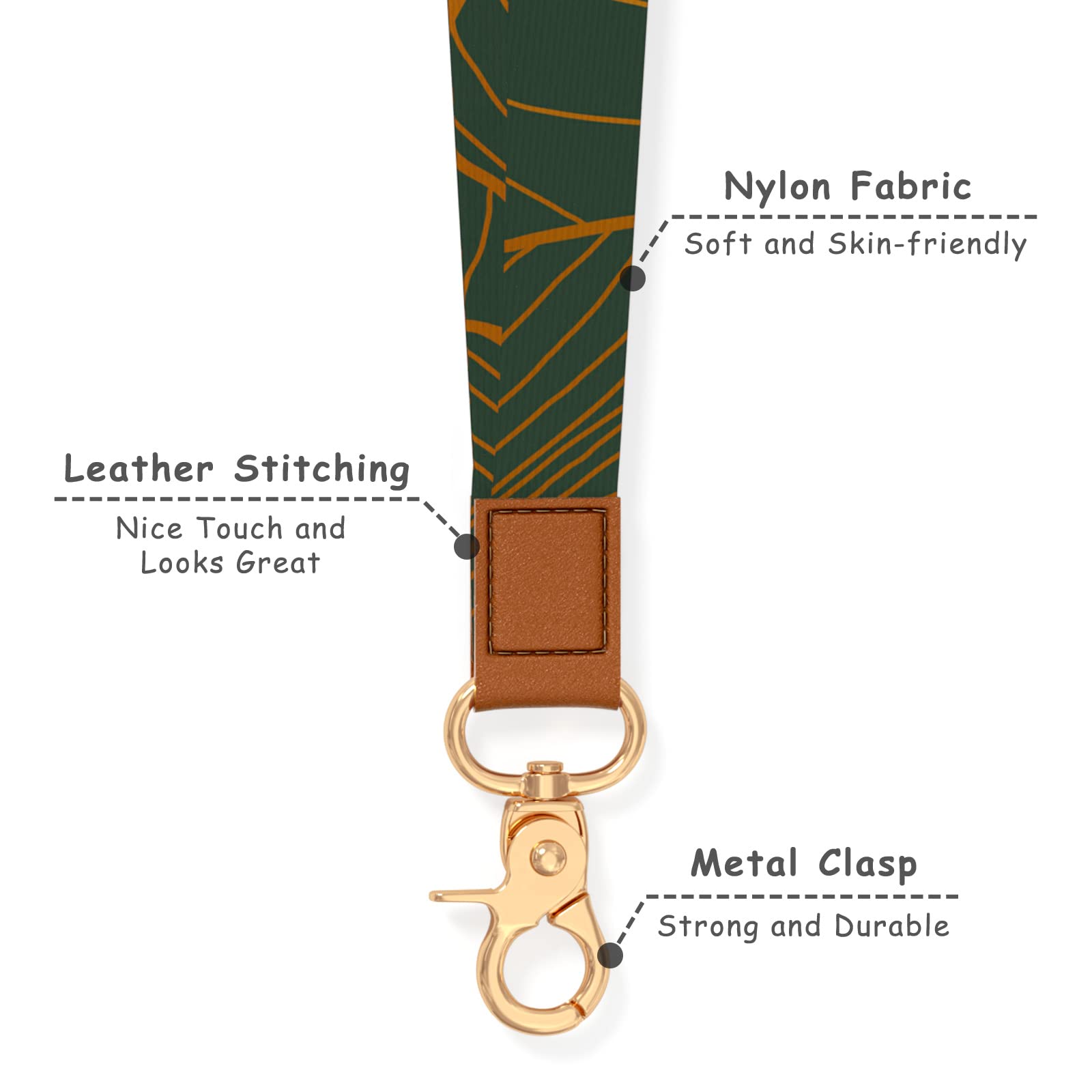 Durable Neck Lanyard Keychain with Adjustable Strap - Universal Key Holder for Men & Women - Perfect for Car Keys, ID Badges, Cards, Wallet, Phone & Camera - Ideal for Office, School, Events & Travel Accessories
