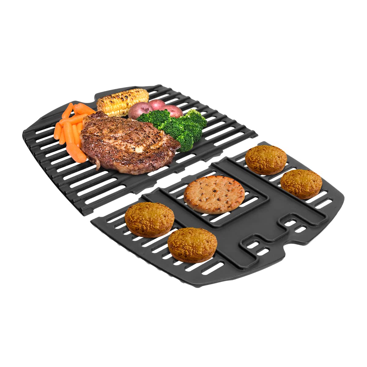 Weber Q100 Series Replacement Cooking Grates & Griddle (7644) - Durable Stainless Steel Grills for Outdoor BBQ, Camping & Backyard Cooking