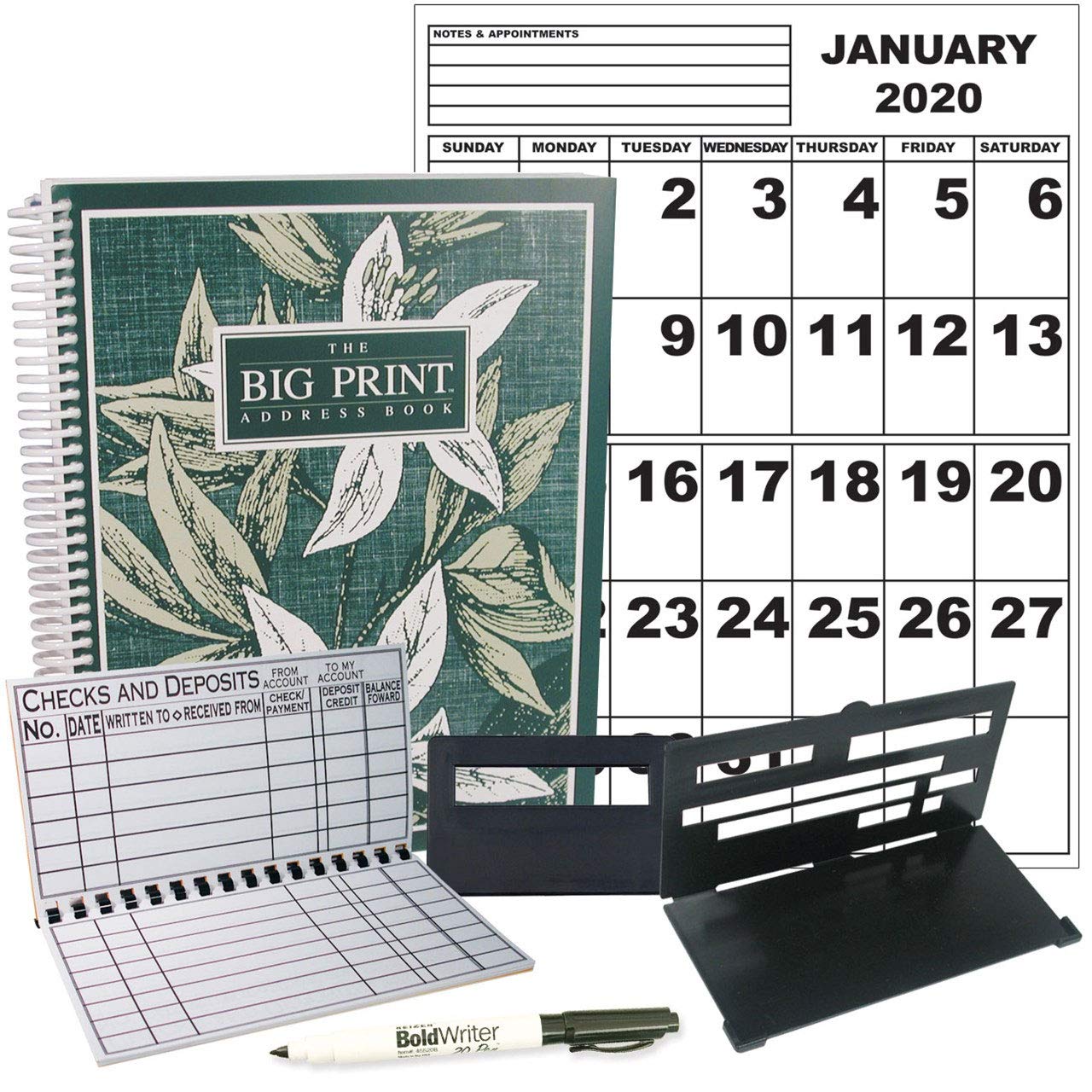 Low Vision Personal Organization Toolkit - Essential Daily Living Aids for Visually Impaired - MaxiAids Bundle - Perfect for Home, Office & Independent Living