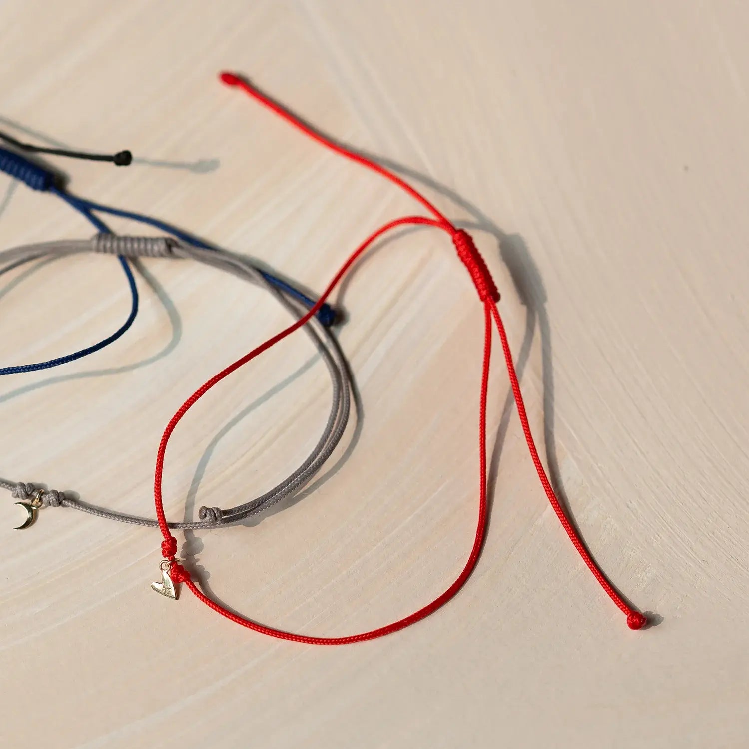 10K Yellow Gold Deep Love Contemplation Cord Bracelet - Red String for Couples, Meditation & Spiritual Connection