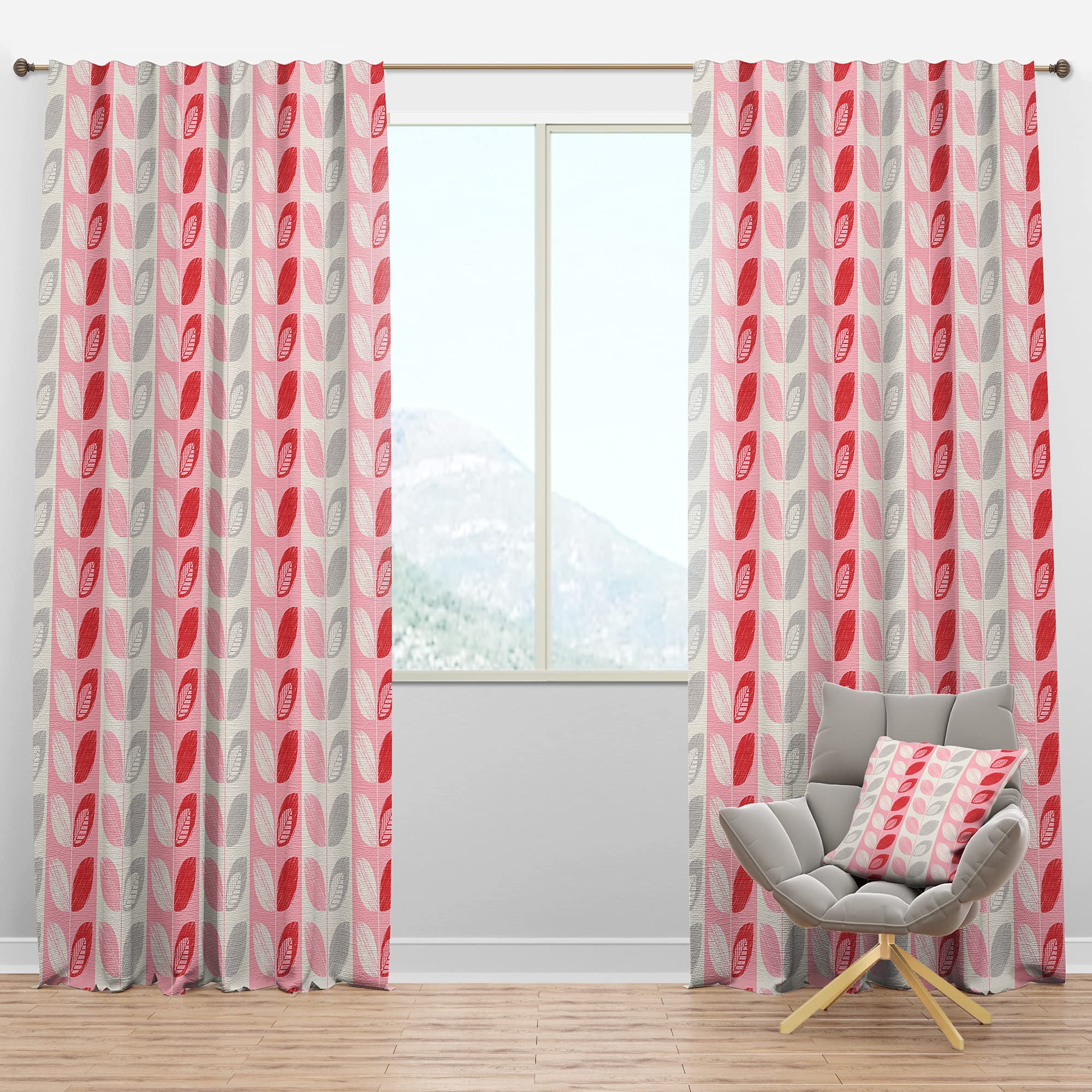Botanical Retro Blackout Curtains - Thermal Insulated Room Darkening Drapes for Bedroom & Living Room - Single Panel 52x90 Inches - Vintage Floral Design for Better Sleep & Home Decor