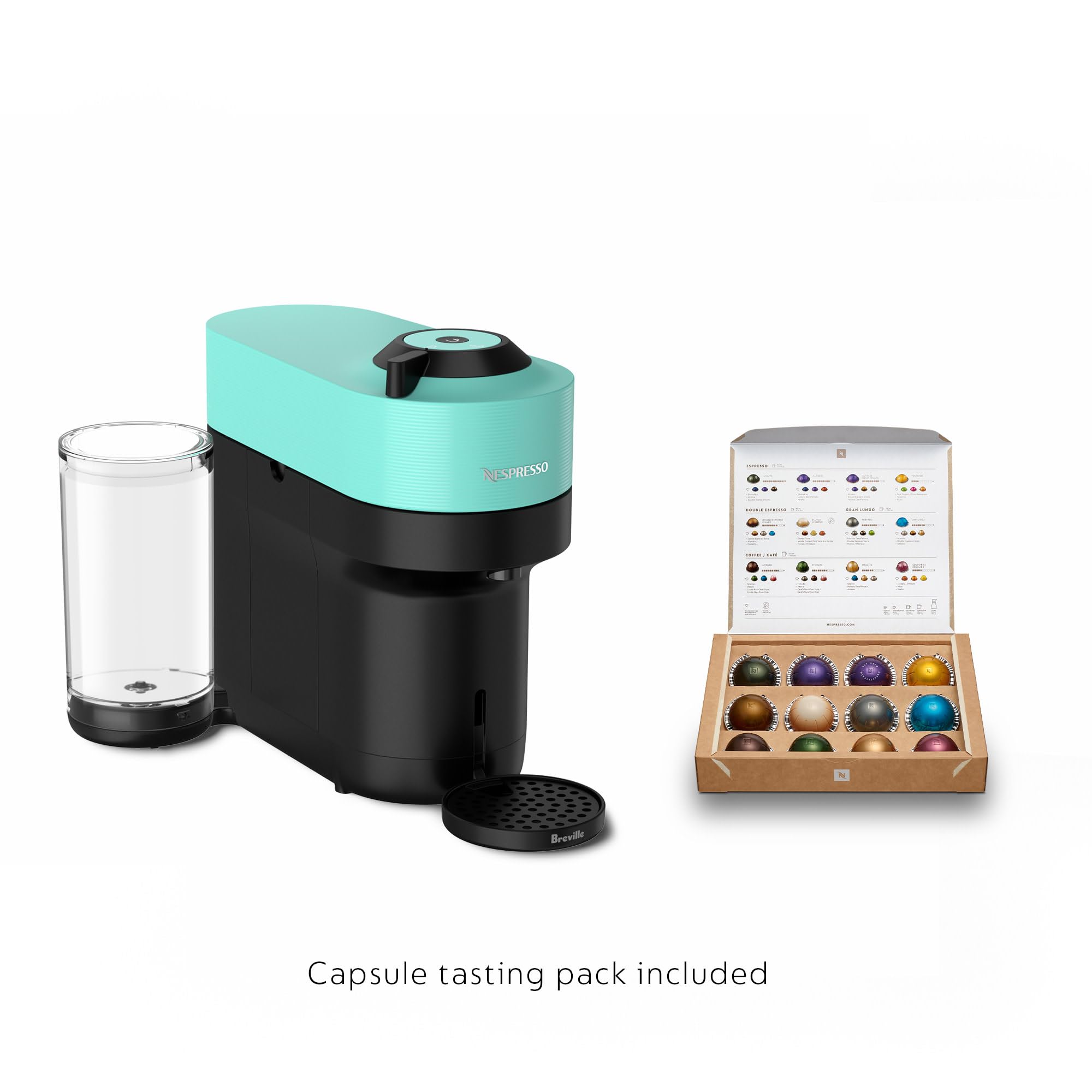 **Nespresso Vertuo Pop+ Coffee and Espresso Maker by Breville, Aqua Mint – Compact Single-Serve Machine for Home & Office – Perfect for Espresso, Coffee, and Latte Lovers**