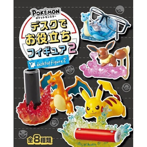 Pokemon Desktop Figure Series 2 - Re-ment Mini Collectible Figures for Display, Gaming & Office Decor