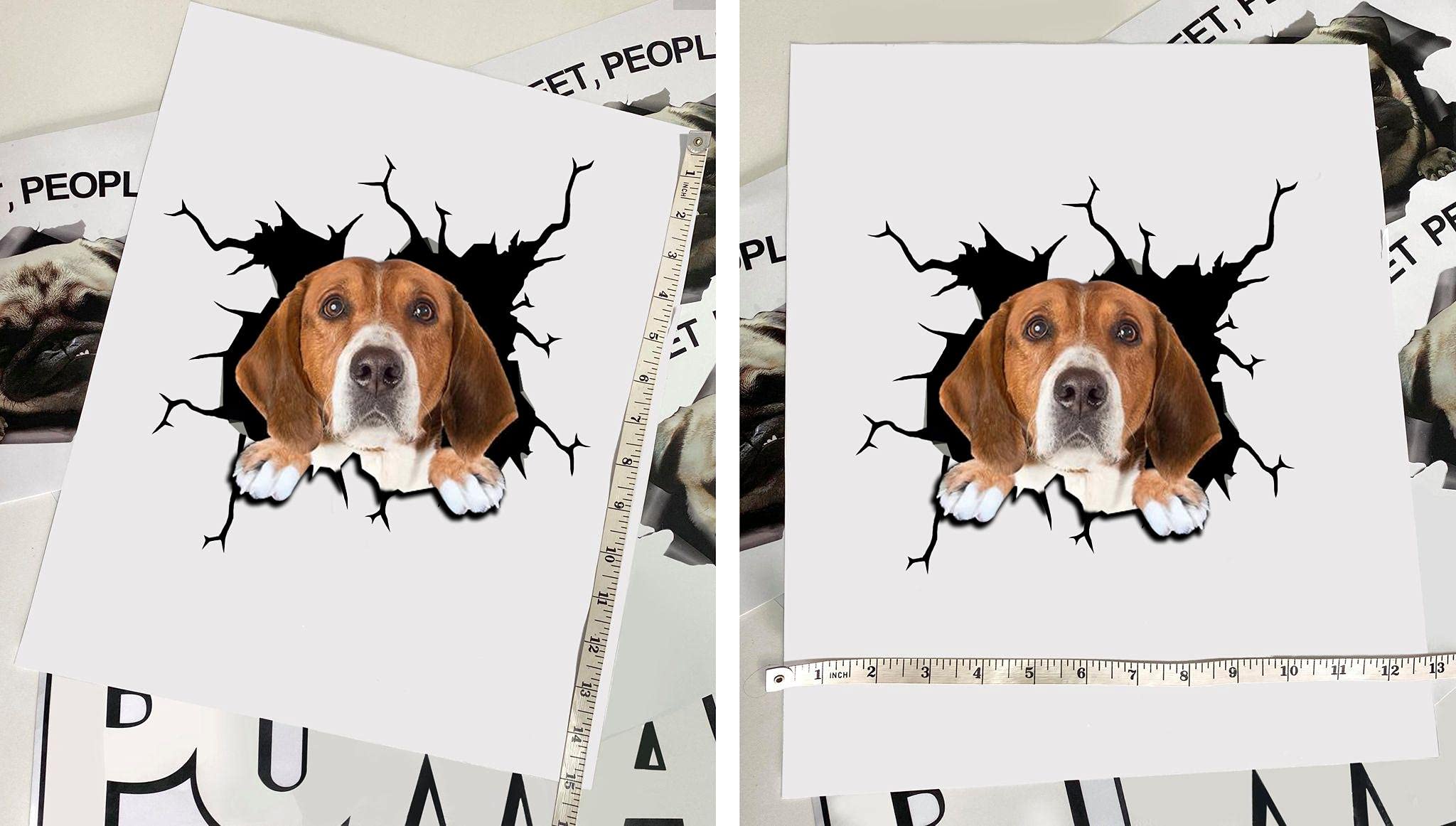 American Foxhound Car Decals - Pack of 2 Premium Vinyl Dog Stickers for Windows & Walls (8