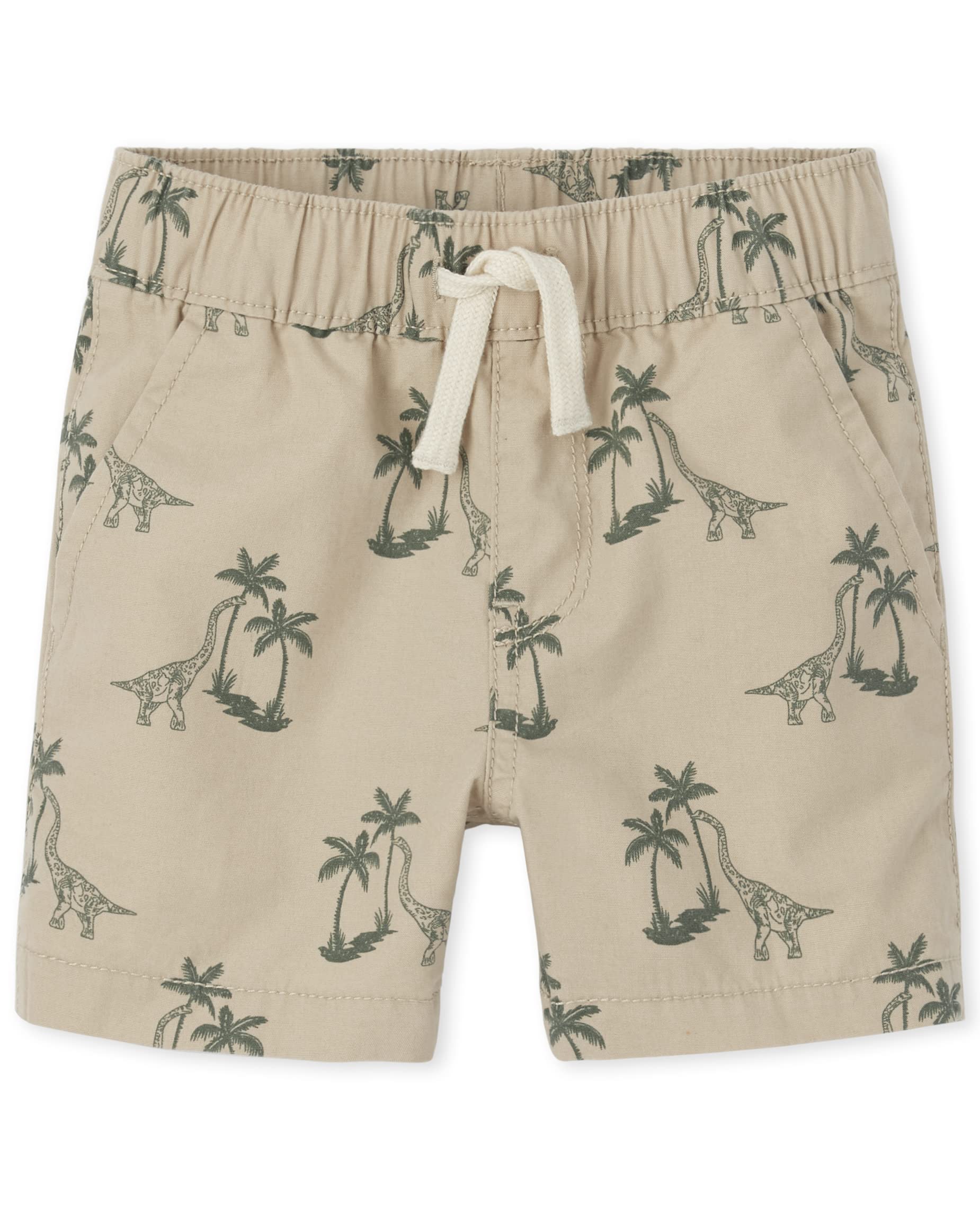 The Children's Place Baby & Toddler Boys' Cotton Jogger Shorts with Fun Prints - Soft & Comfortable Playtime Shorts for Active Kids - Perfect for Summer, Playdates & Daycare