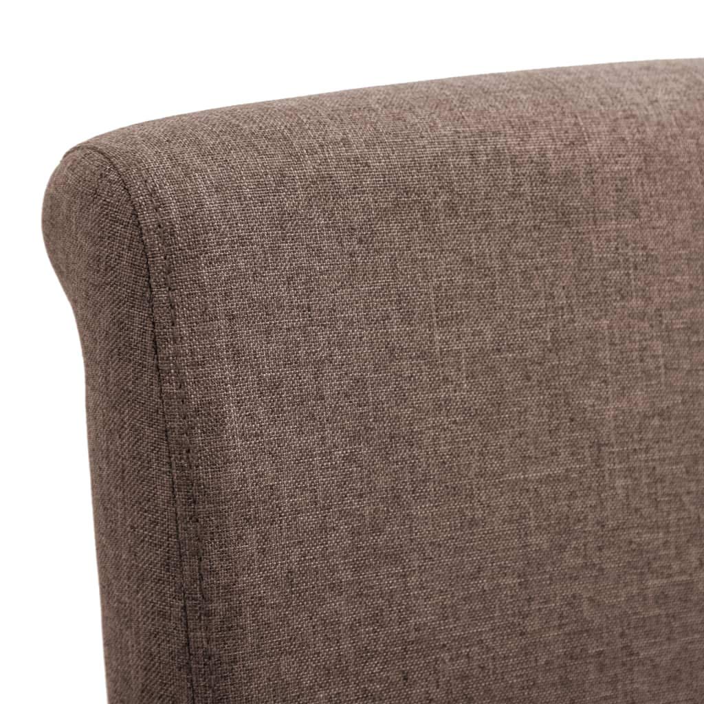 4-Piece Modern Brown Fabric Dining Chairs Set - Comfortable Kitchen Chairs for Dining Room, Living Room, Bedroom & Restaurant Use
