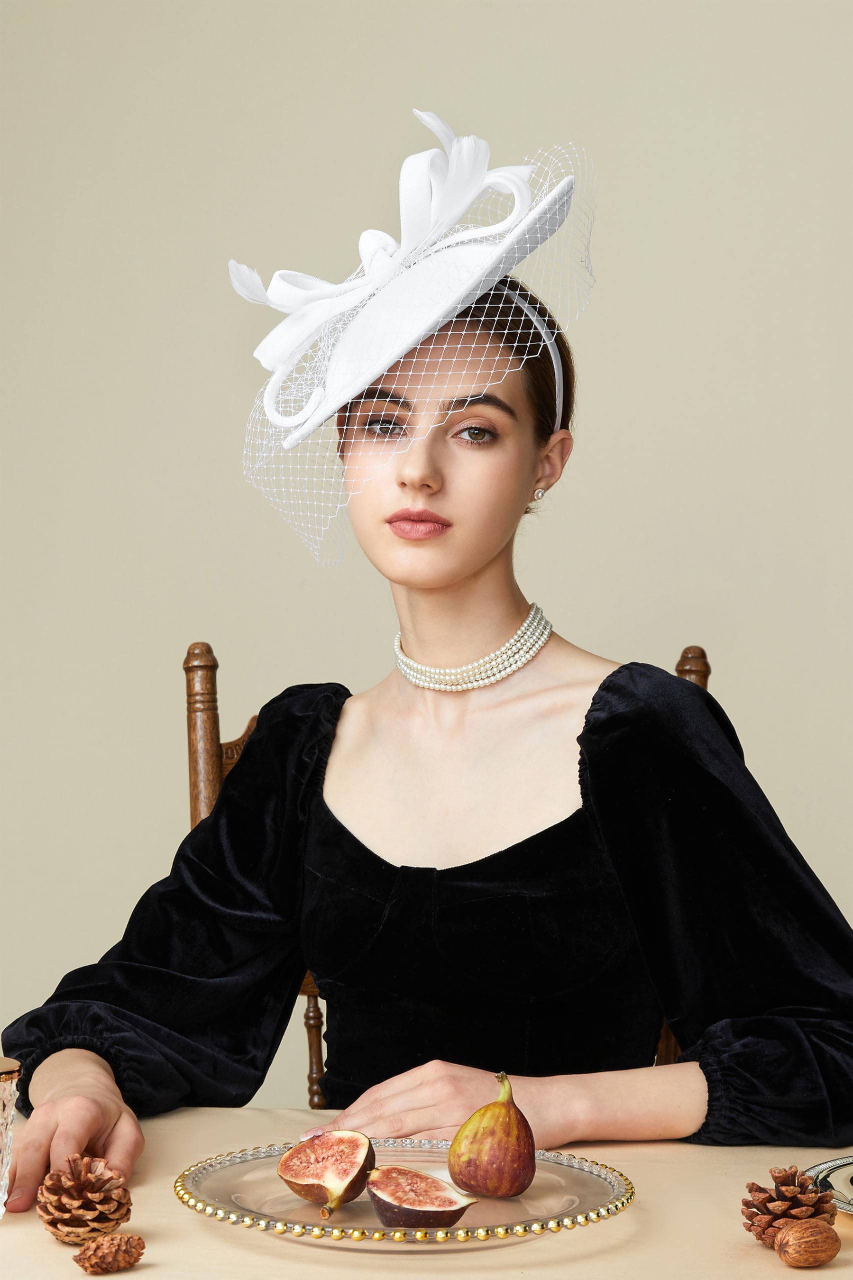 BABEYOND Elegant Tea Party Fascinator Hat - Kentucky Derby Cocktail Pillbox Headband for Women | Perfect for Weddings, Garden Parties & Horse Races