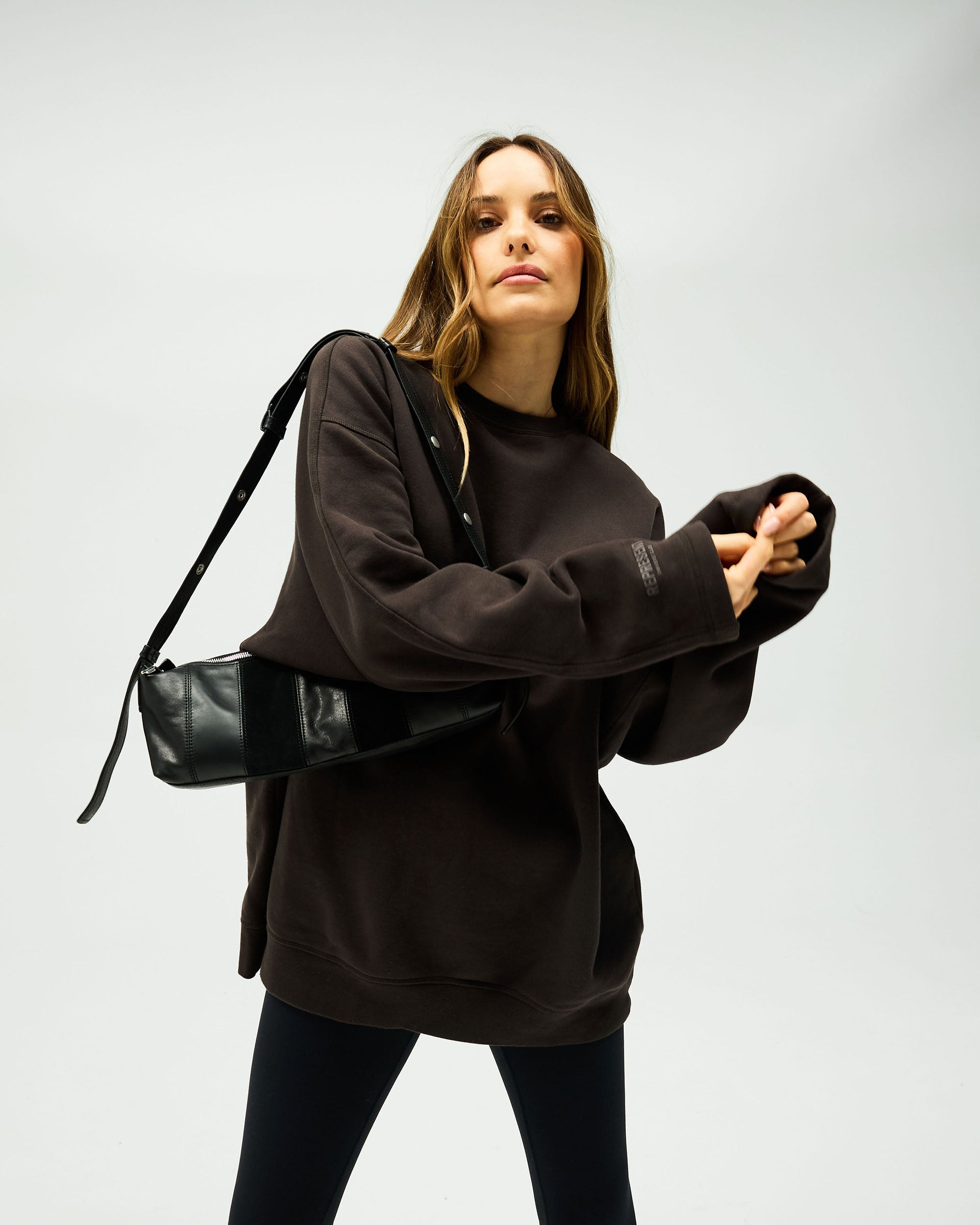 Owners Club Relaxed Fit Sweater for Women & Men - Soft & Cozy Pullover, Black Coffee Color - Perfect for Casual Wear, Lounge & Fall Outfits